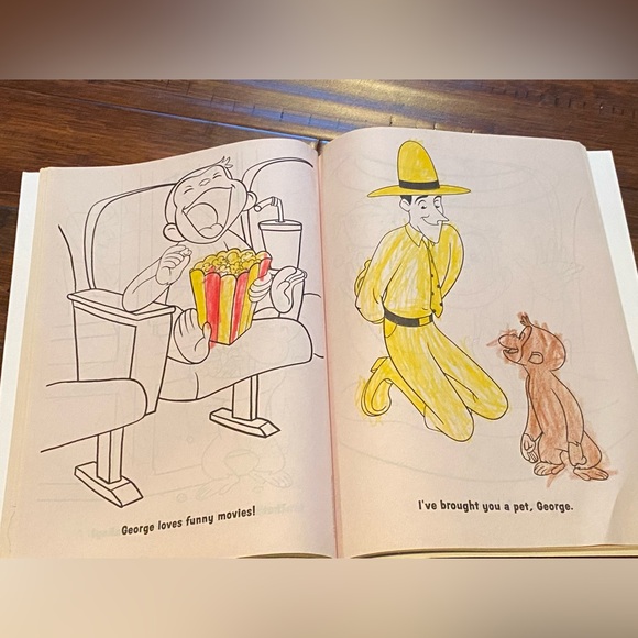 3 piece Curious George bundle; stuffy, coloring & reading book 📖 🐵 - Picture 12 of 15